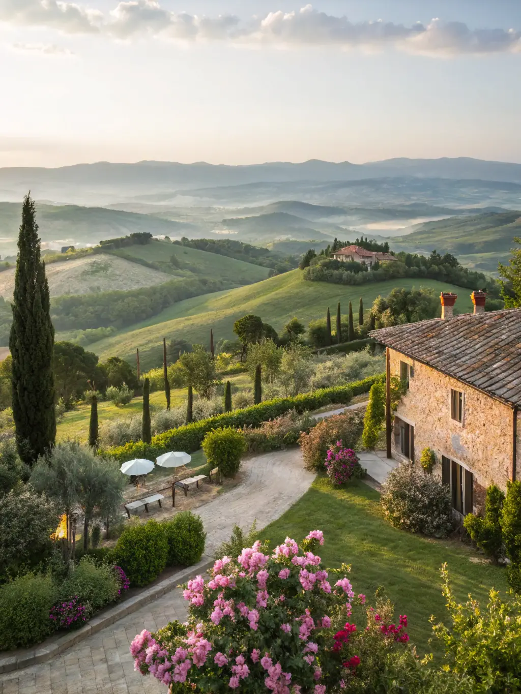 A scenic view of the Grand Bourglioux landscape, highlighting the natural beauty and environmental aspects that the organization is committed to protecting.